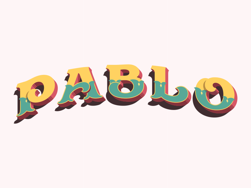 Pablo bar logotype lettering logotype