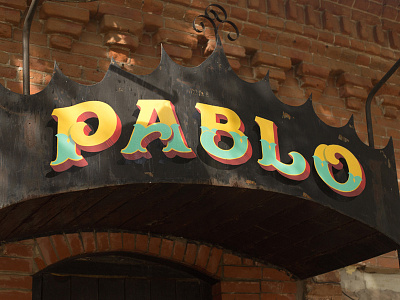 Pablo sign lettering logotype sign painting