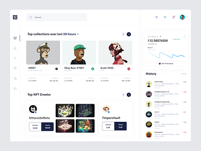 Dashboard NFT Marketplace - UX/UI Design