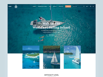 Sailing Web Site landing Page