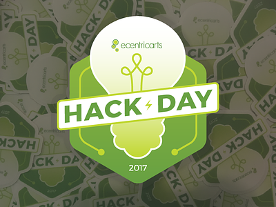 ECA Hack Day Logo ecentricarts hackathon idea lightbulb tech
