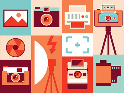 Photo camera photo vector