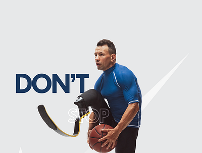 Nike Amputee Basketballer design branding design graphic design illustration logo