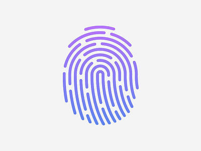 Fingerprint Icon fingerprint gradient icon touch id