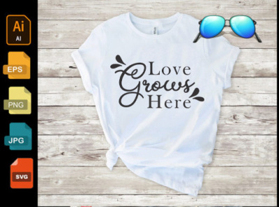 Love Grows Here floral shirt t shirt