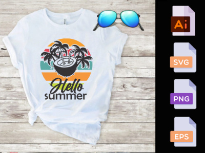 Summer Vacation T Shirt design happy mother day hello summer illustration mom mother day shirt summer summer vacation svg t shirt