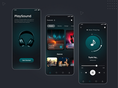 Music App - Dark Theme by Amit Rathod on Dribbble