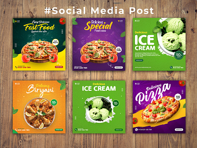 Food Social media post or Instagram post design facebook ad facebook cover food and drink food design food poster icecream social media design social media post design social media posts