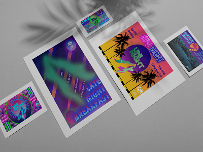 Flyer Design Series - UNI Nights branding design typography vector