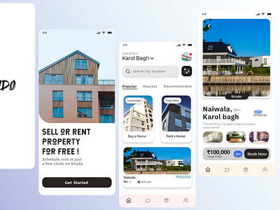 Property App Design app app design branding design flat minimal minimal design property property app property app design web