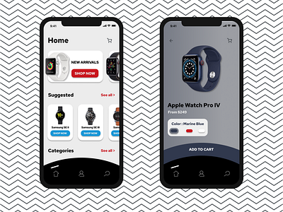 Watch Store UI app branding design figma mobile ui