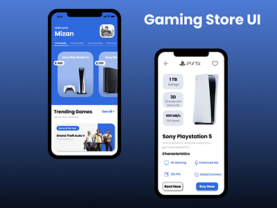 Game Store UI app design figma mobile ui ux