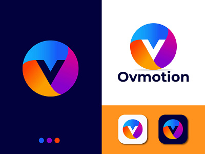 (O + V) Modern Letter Logo Mark. OV Logo.