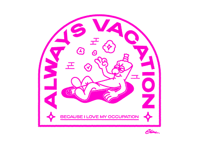 ALWAYS VACATION branding design illustration vector