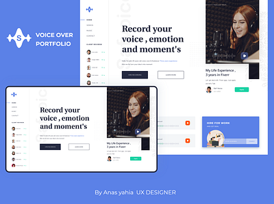 VOICE OVER PORTFOLIO design developer graphic design portfolio ui user experince user interface ux voice over website