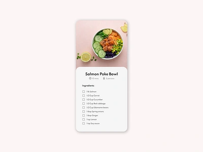 Daily UI 040 - Recipe dailyui dailyui040 recipe