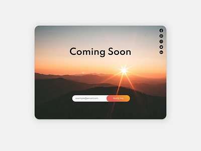 Daily UI 048 - Coming soon