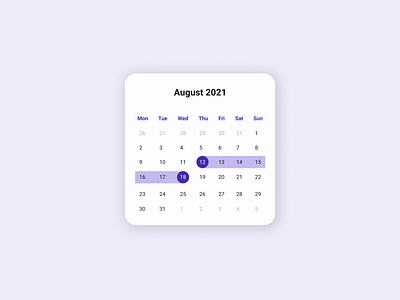 DailyUI 080 - Date Picker