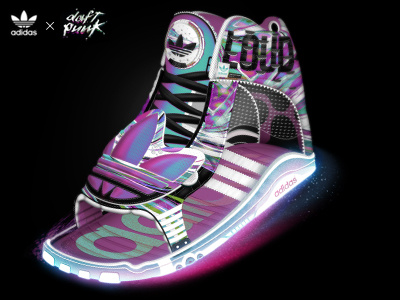 Adi.Loud Footwear Design ( Adidas + Daft Punk ) 2014 adidas artwork concept daftpunk footwear high tops kicks music purple sandals sneakers