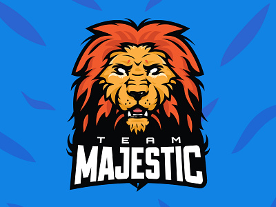 Team Majestic eSport logo design design esports games illustration lion logo team videogames