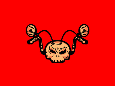 Mad Bikers - Villain Logo Series biker comic evil harley logo motocycle motor bike red skull villain