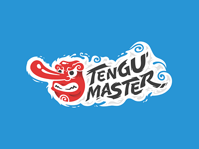 Tengu Master - Logo asian demon esport japan japanese logo mask red smoke tengu