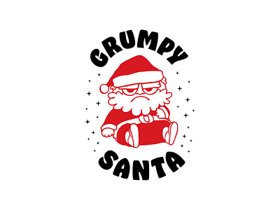 Grumpy Santa - Illustration T-Shirt