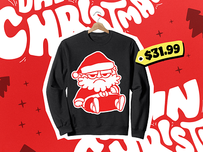 Grumpy Santa Christmas Sweatshirt - Available to Buy!
