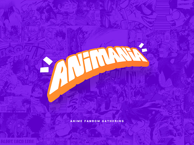 Animania Logo Design anime event logo typography vibrant wordmark