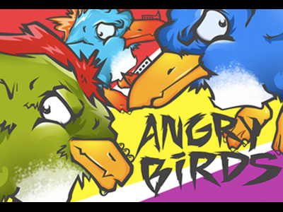 Angry Birds ReDesign action angry angry birds birds colors fanart game app games illustration iphone mad mean vector