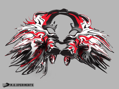 Tiger Mask M.O.X abstract adobe animal complex cool design experiment grey illustrator intense liquid mask mo pattern red teeth tiger vector