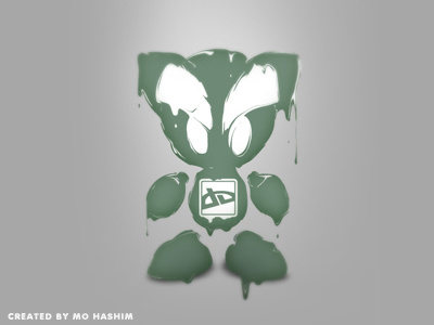 Fella art character concept design deviant fanart fella green grey illustrator logo melting paint vector white