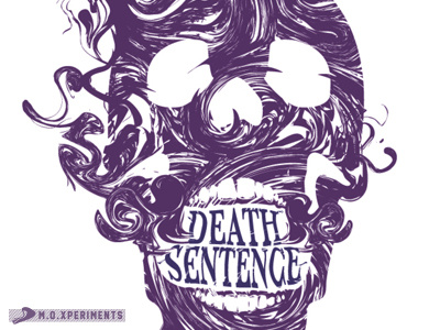 Vector Version - Skull complex dark death illustrator intense mouth purple sentence skull smoke storm type vector