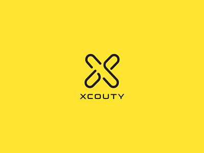Logo Xcouty app branding design illustration logo minimal ui ux vector