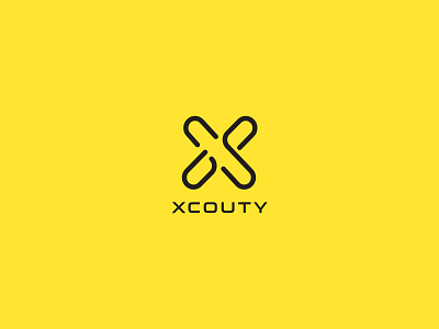 Logo Xcouty app branding design illustration logo minimal ui ux vector