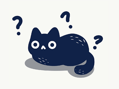 Simple vector cat illustration