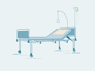 Hospital Bed bed hospital hospitality icon illustration illustrator medicine shades towel