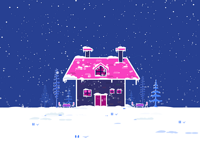 Snowfalling House 