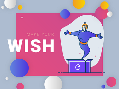 Ginie background colors ginie gradient illustration make your wish wishes
