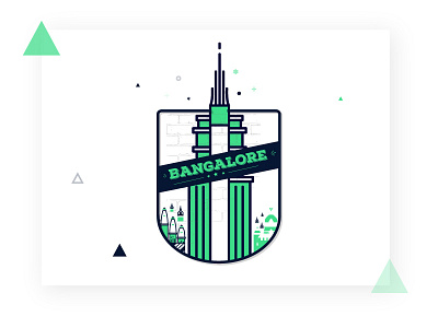 Banglore banglore building clean design icon illustration illustrator logo type