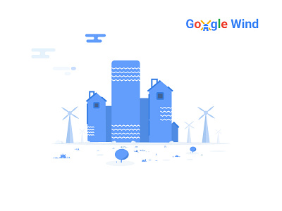 Google Wind app branding clean google graphic icon illustration web wind