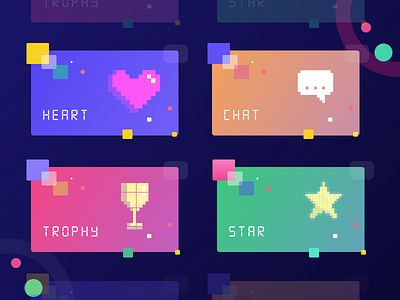 Pixel Card app branding cards colors gradient icon illustration pixel