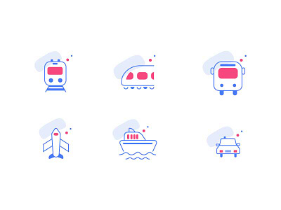 Travel Icon Set app branding clean colors create icon line new style travel
