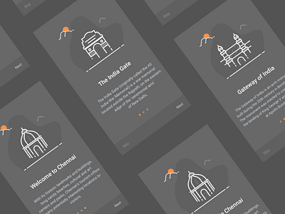 Tourism Of India 1st app design illustration india onboarding screen shoot tourism ui ux