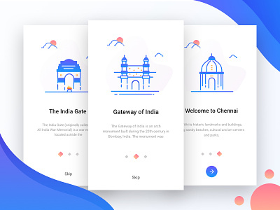 India Tourism colors india new project newstyle onboarding screen tourism uiux