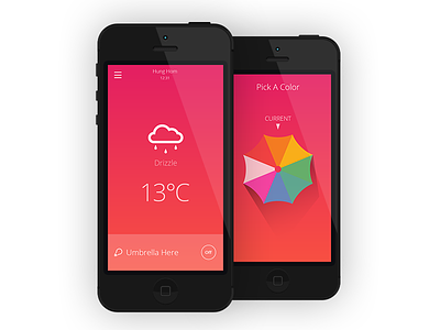 Umbrella Here - iOS controller mobile ui umbrella umbrellahere ux weather