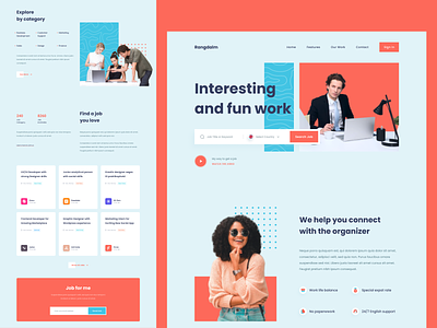 Rangdalm - Find a Jobs Landing page