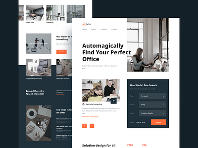 Aplace - Coworking Landing Page