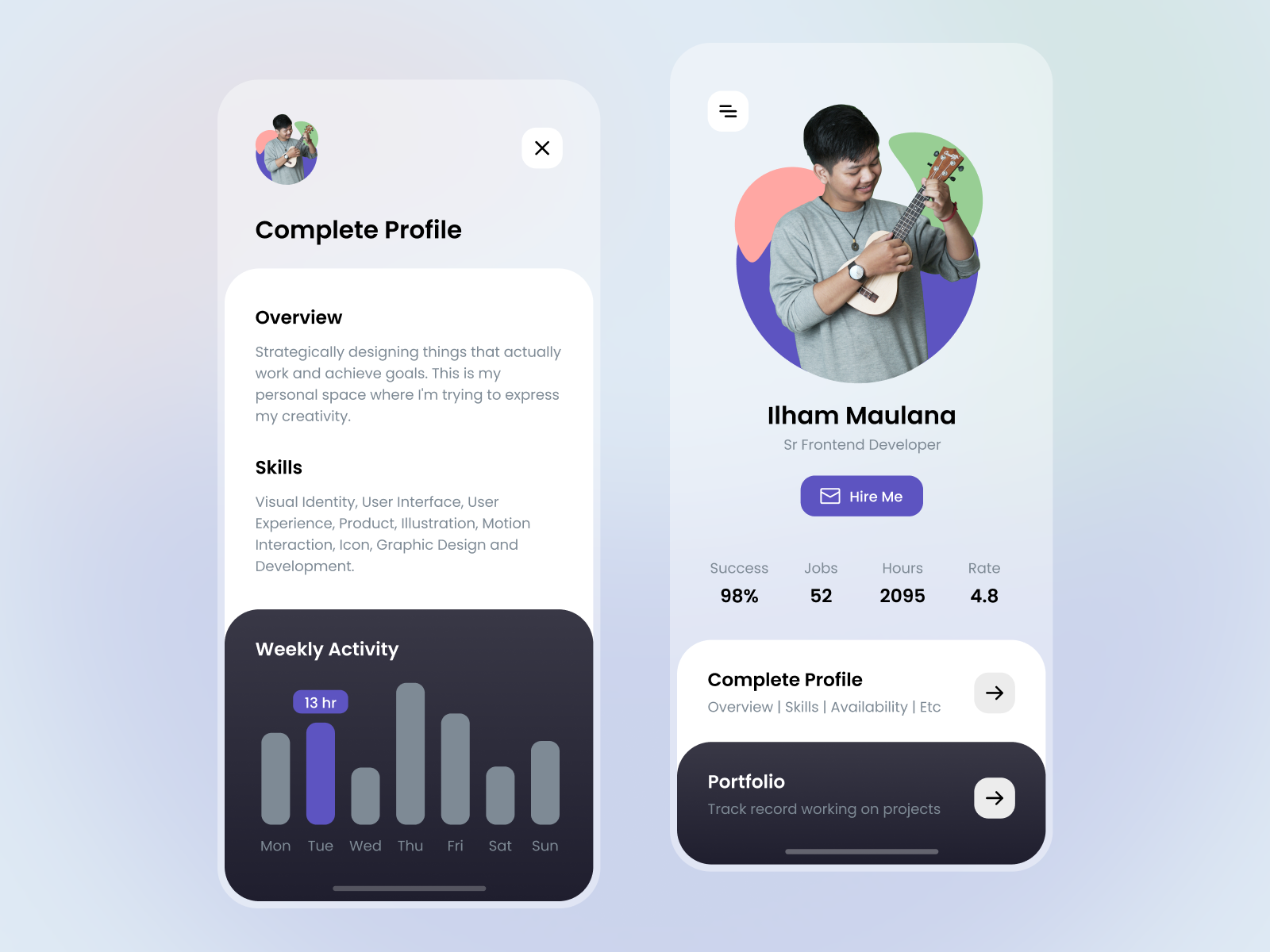 Job Profile App by Piko Rizky Dwinanto for One Week Wonders on Dribbble