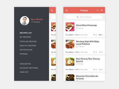 Recipe Apps UI app apps debut food invitation invite mobile recipe restaurant ui user interface ux